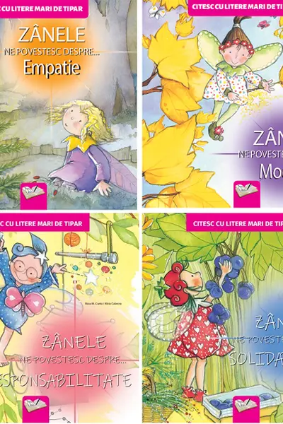 Pachet 4 cărți: Zânele ne povestesc despre. Empatie, Modestie, Responsabilitate, Solidaritate