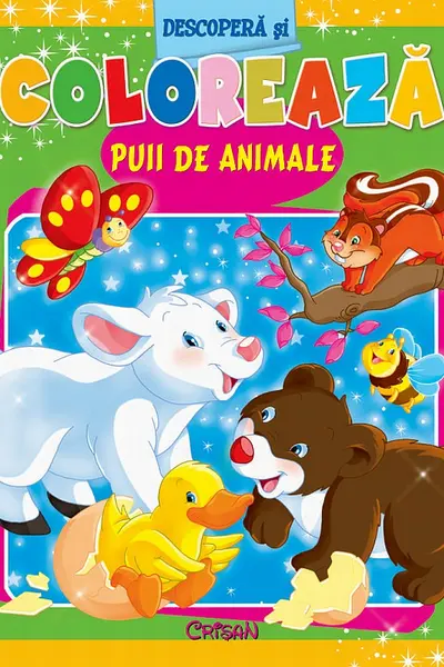 Descoperă și colorează. Puii de animale