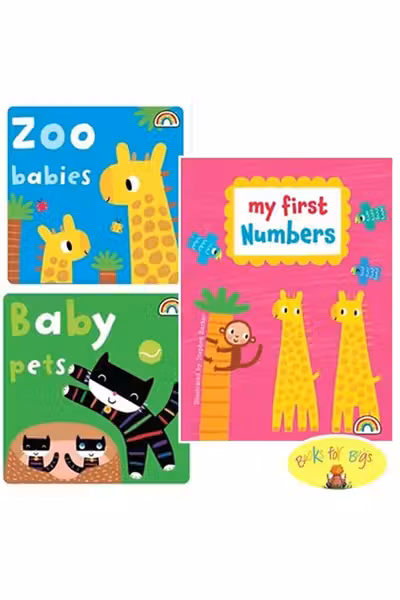 My First Numbers Collection Zoo Babies & Baby Pets Board Book Set