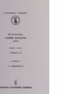 Dictionarul limbii romane. Tomul IV, litera L