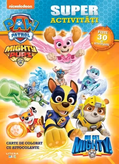 Paw Patrol. Patrula Catelusilor. Super Activitati. Carte De Pictat Cu Autocolante