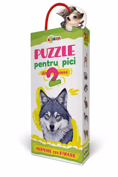 Animale din padure (Puzzle pentru pici din 2 piese)