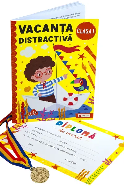 Pachet: Vacanța distractivă + Diplomă + Medalie - Clasa 1