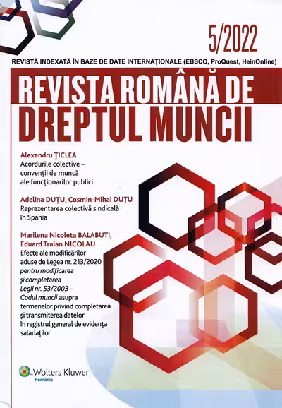 Revista Română de dreptul muncii Nr.5 din 2022
